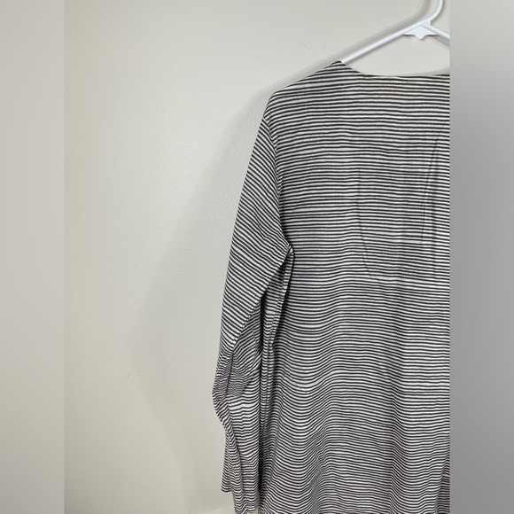 SeeDesign Women's Striped Gray and White Dress Long Sleeve Summer Cotton Size L - Picture 12 of 16